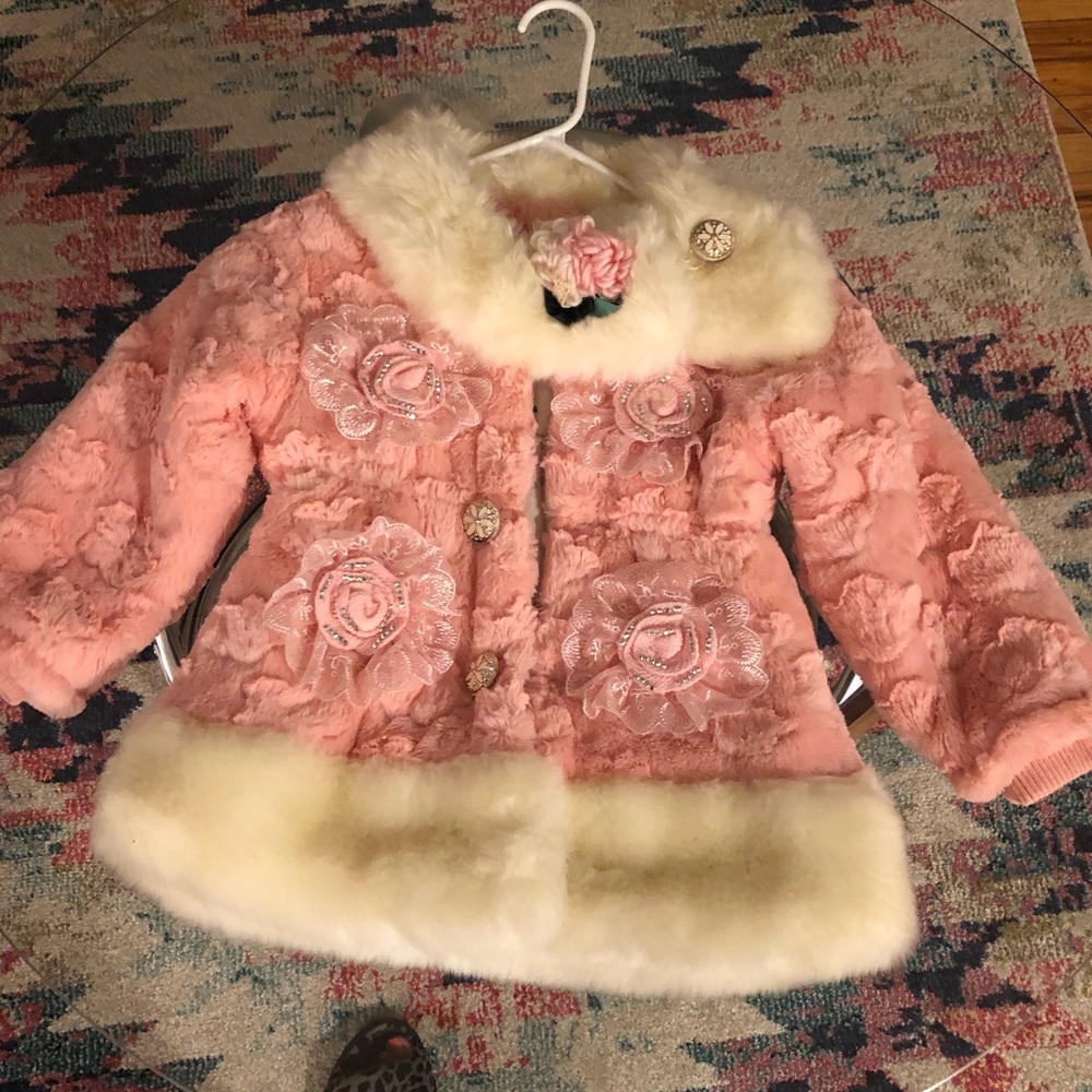 Beautiful blush pink and white coat